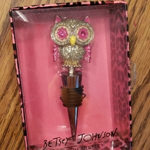 NIB Owl Betsy Johnson Bottle Stopper